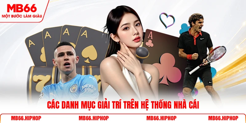 Các danh mục giải trí trên hệ thống nhà cái 